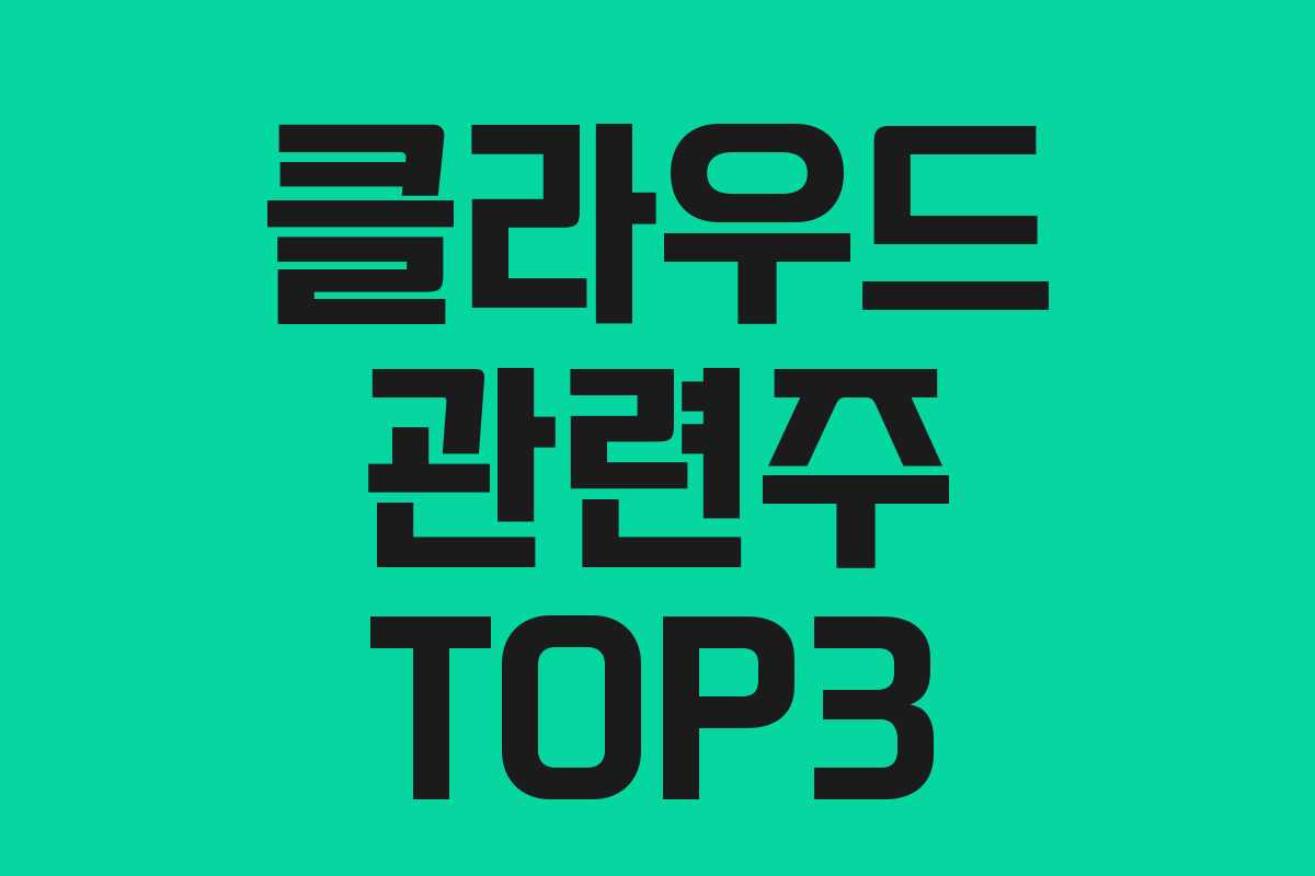 클라우드 관련주 TOP3