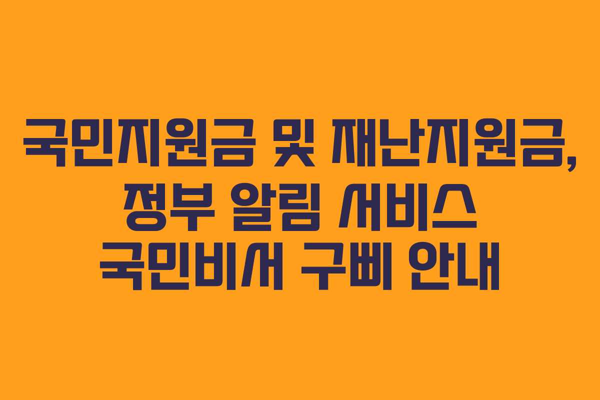 국민지원금 및 재난지원금, 정부 알림 서비스 국민비서 구삐 안내