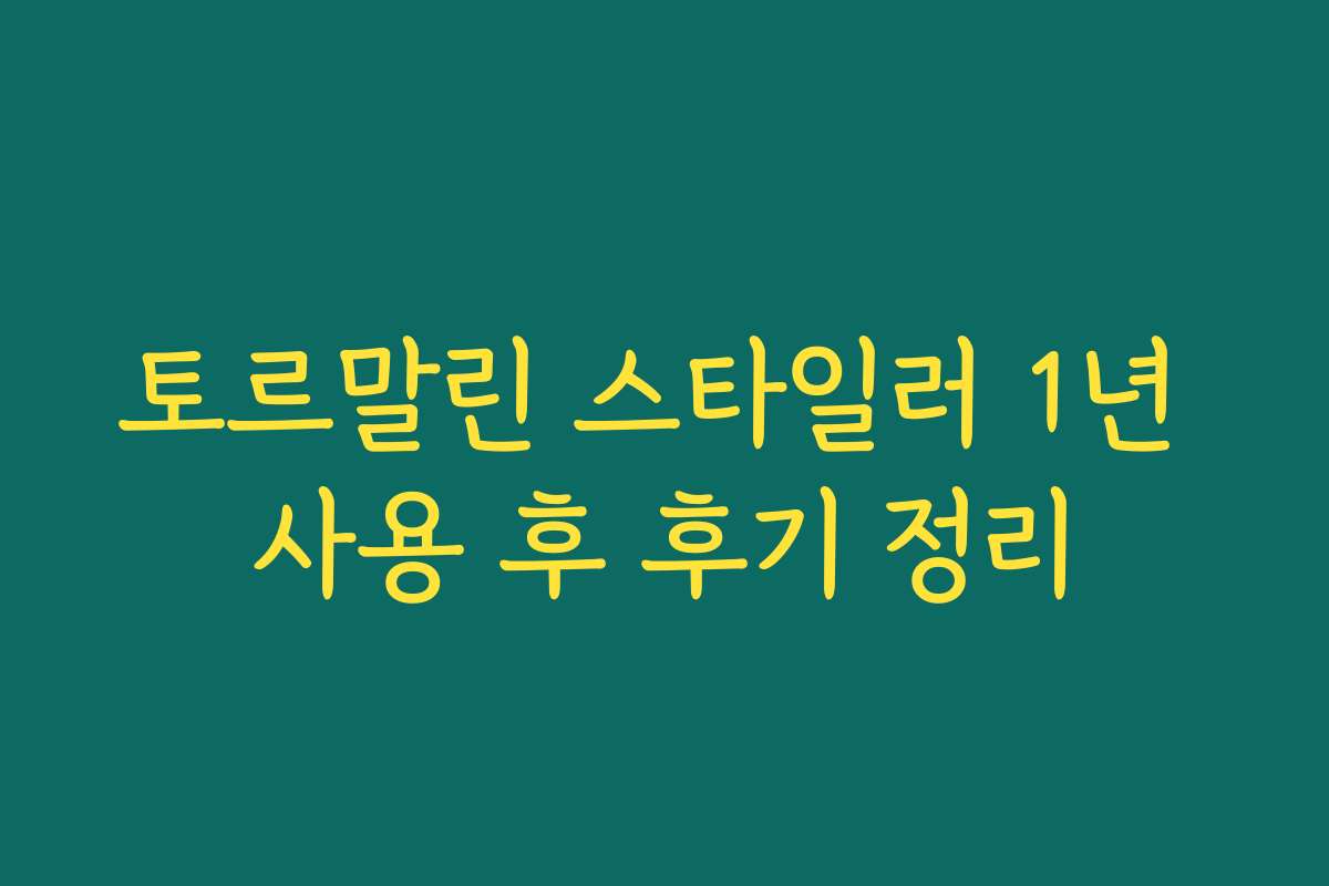 토르말린 스타일러 1년 사용 후 후기 정리 토르말린 스타일러 1년 사용 후 후기 정리