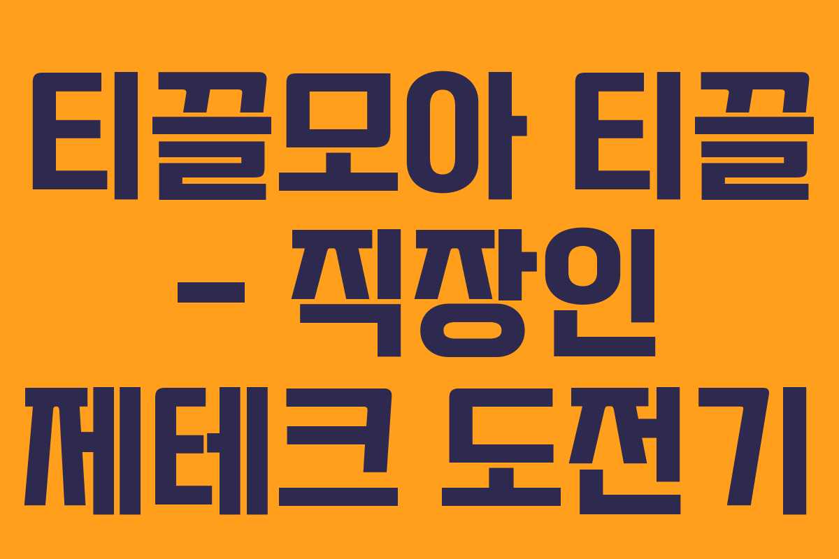 티끌모아 티끌 – 직장인 제테크 도전기