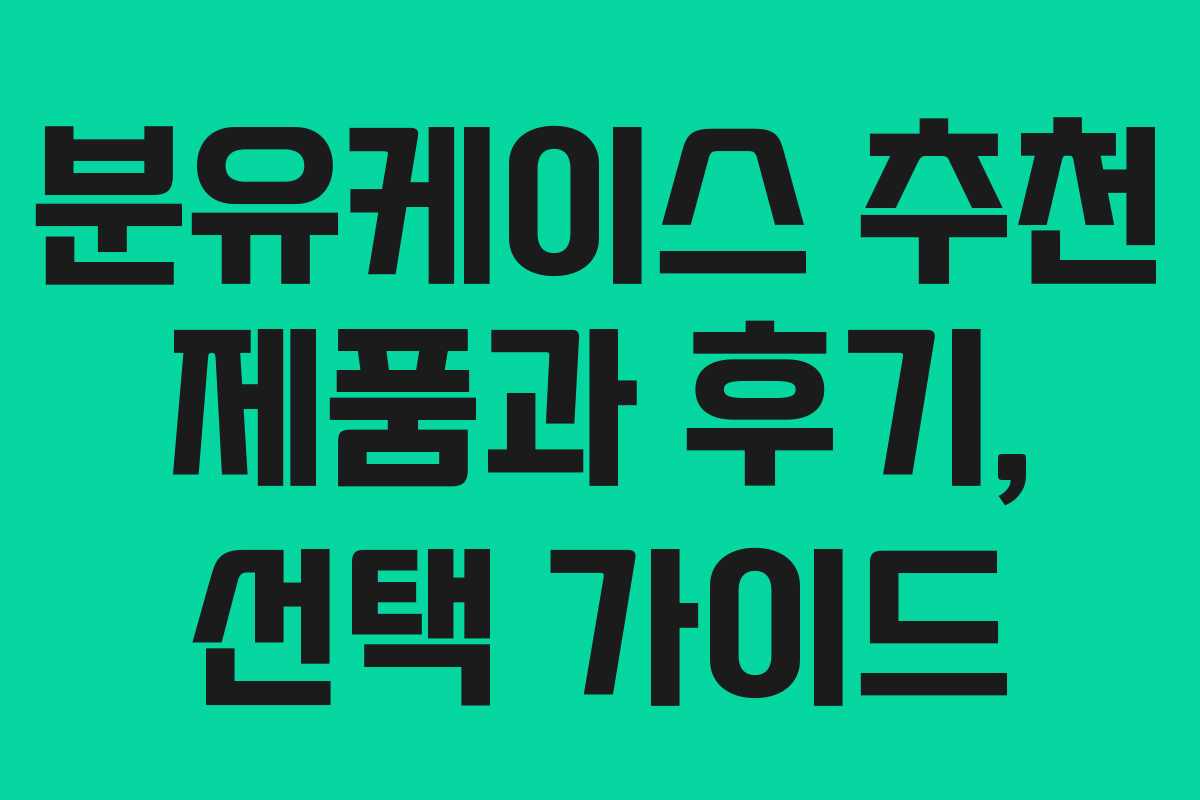 분유케이스 추천 제품과 후기, 선택 가이드