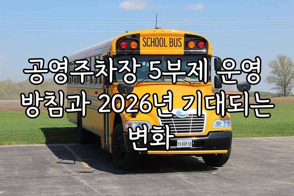 공영주차장 5부제 운영 방침과 2026년 기대되는 변화
