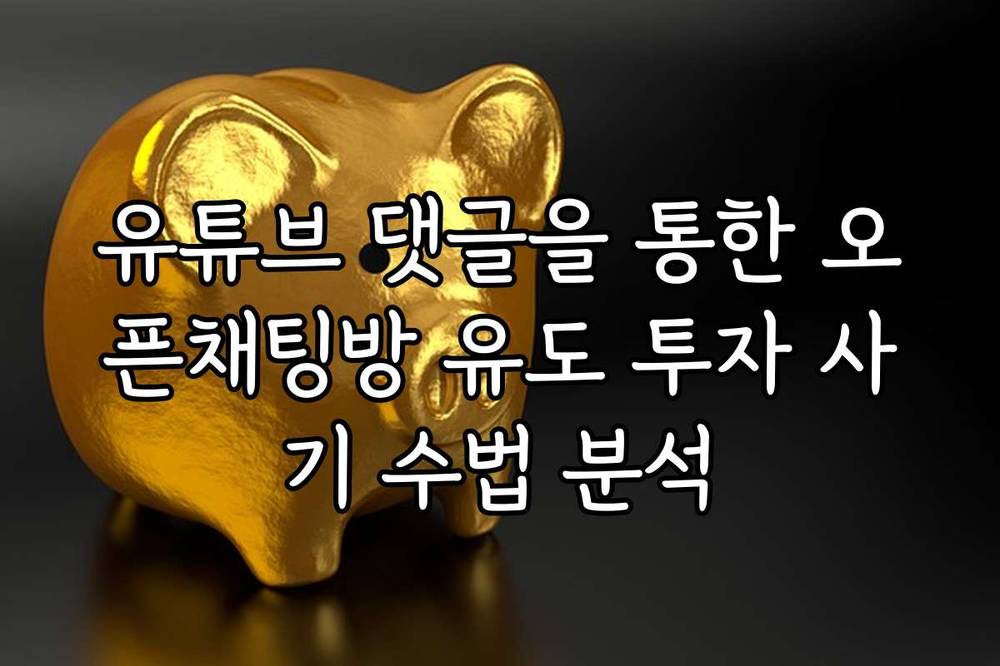 유튜브 댓글을 통한 오픈채팅방 유도 투자 사기 수법 분석