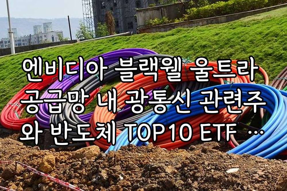 엔비디아 블랙웰 울트라 공급망 내 광통신 관련주와 반도체 TOP10 ETF 비중 확인