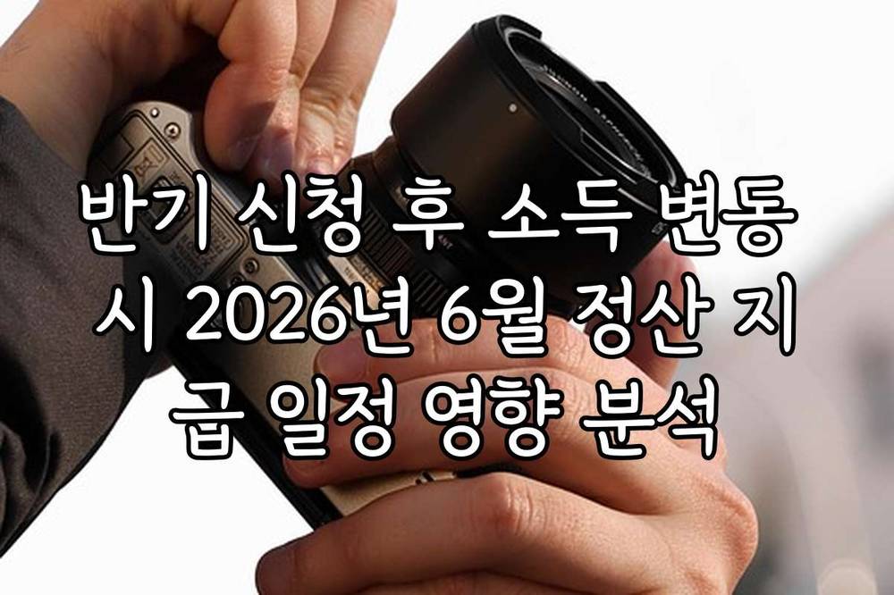 반기 신청 후 소득 변동 시 2026년 6월 정산 지급 일정 영향 분석