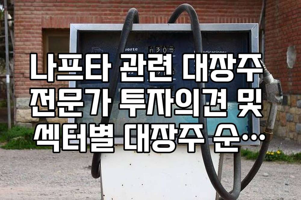 나프타 관련 대장주 전문가 투자의견 및 섹터별 대장주 순환매 시나리오