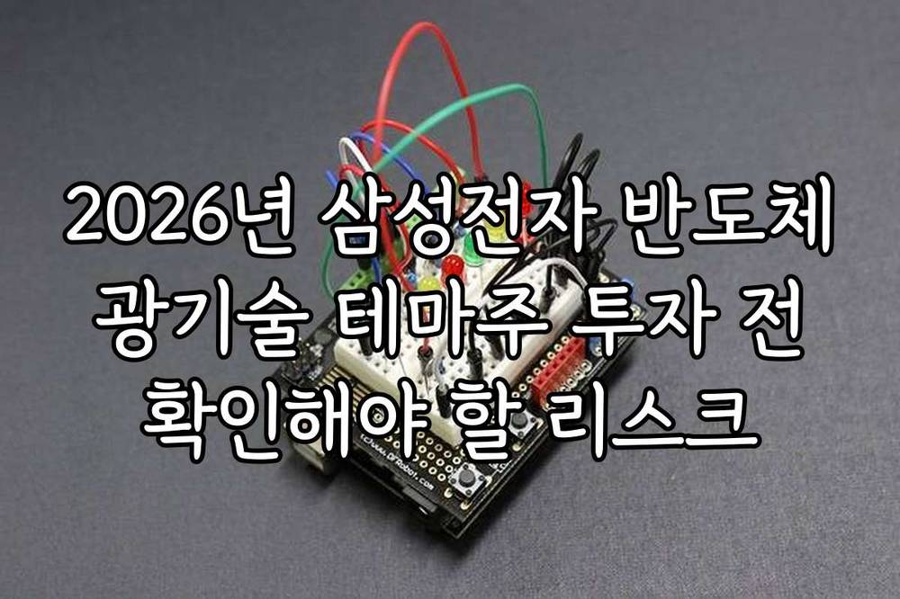 2026년 삼성전자 반도체 광기술 테마주 투자 전 확인해야 할 리스크