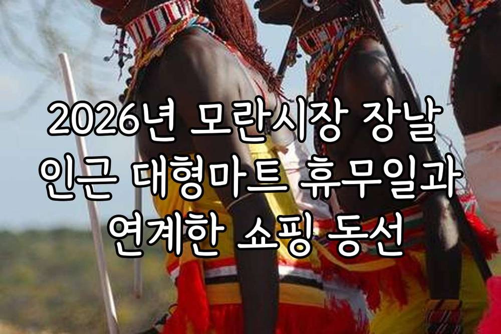 2026년 모란시장 장날 인근 대형마트 휴무일과 연계한 쇼핑 동선