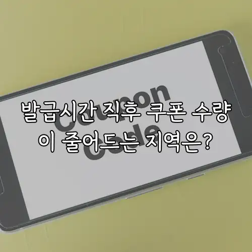 발급시간 직후 쿠폰 수량이 줄어드는 지역은?