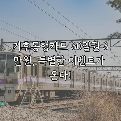 기후동행카드 30일권 3만원, 특별한 이벤트가 온다!