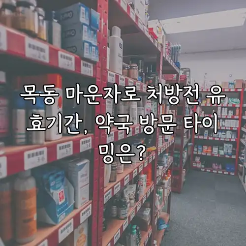 목동 마운자로 처방전 유효기간, 약국 방문 타이밍은?
