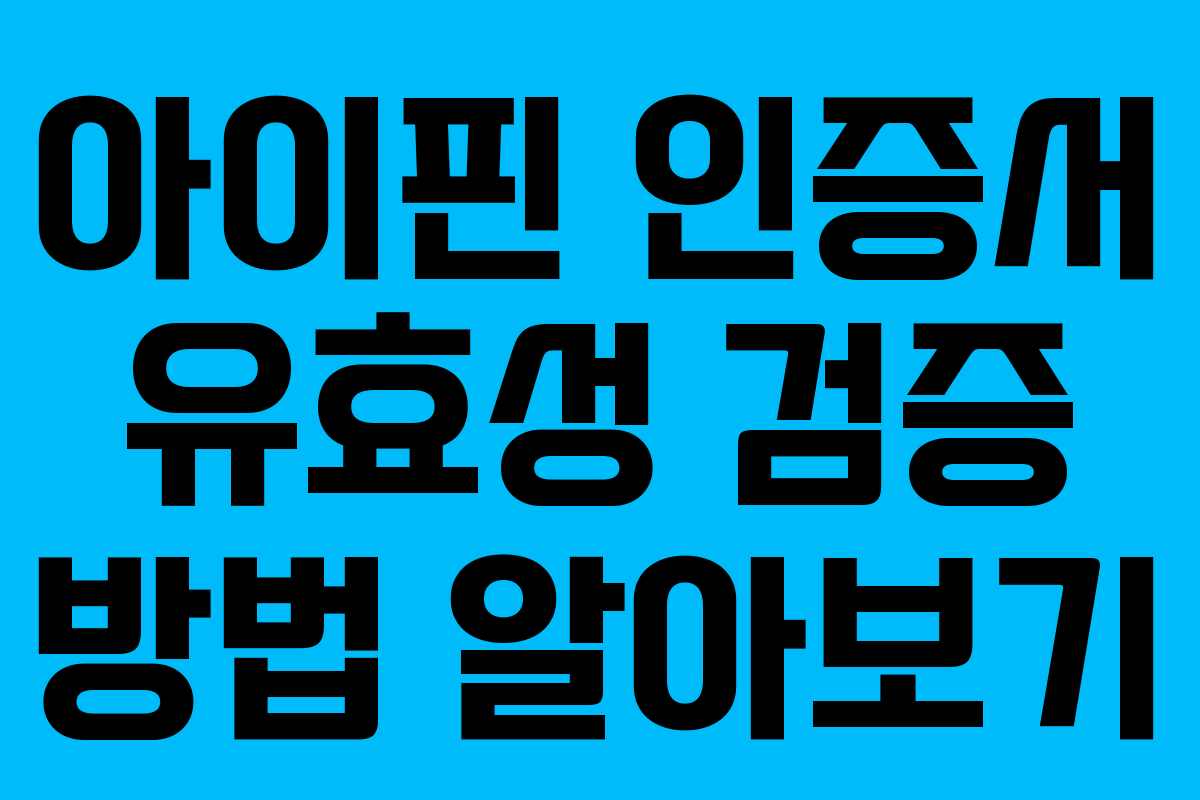 아이핀-인증서-유효성-검증-방법-알아보기