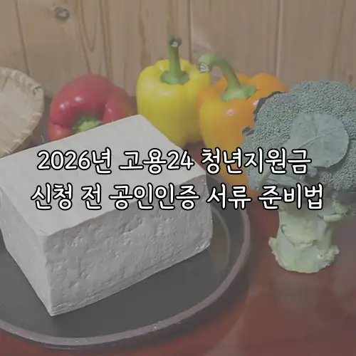 2026년 고용24 청년지원금 신청 전 공인인증 서류 준비법